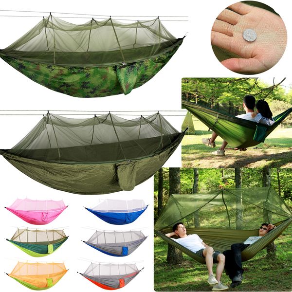 Hammocks 1-2Person Lightweight Camping Hammock Tent Awning Rain Fly Tarp Waterproof Mosquito Net Hammock Canopy 210T Nylon Hammocks 230804
