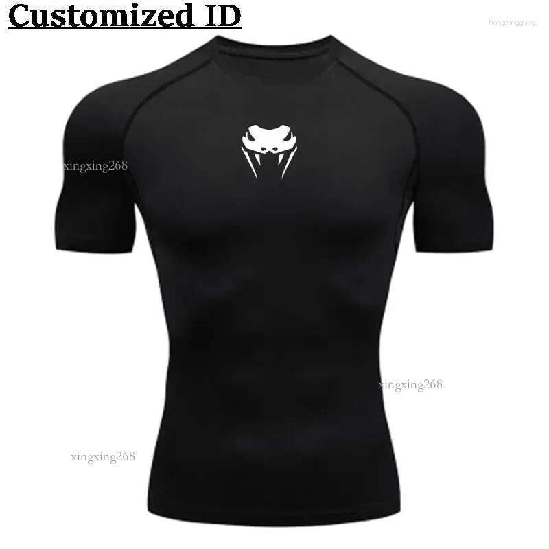 Men&#039;s T Shirts 2024 Men O-Neck Compression Shirt MMA Long Or Short Sleeve T-shirt Fitness Bodybuilding Clothes Rashguard Sports Top Tees