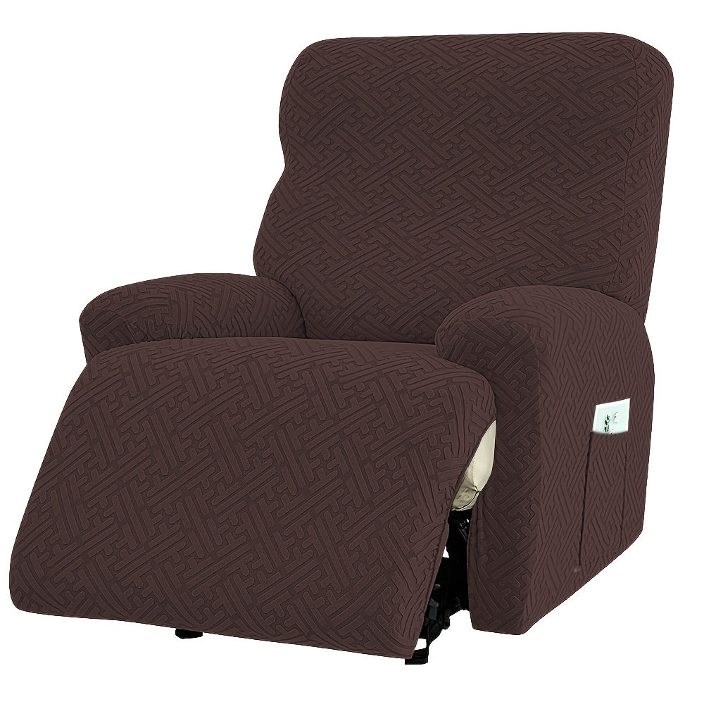TEMU 1seat 4pcs 2025 New Recliner Slipcovers, Stretch Recliner Slipcover With Pocket, Removable, Washable, And Soft Recliner Slipchair Cover Suitable