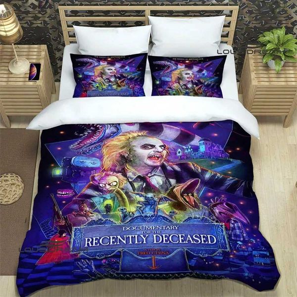 Horror movie B-Beetlejuice bedding set exquisite supplies set down duvet cover bedding set luxurious birthday gift X241029