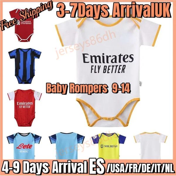 Baby Rompers Soccer Jerseys Jersey Shirts Bodysuit Shirt Outdoor Apparel Uniforms 6 18 Month Kid Sets Kids Suit Clothing Boy Girl Child Jump