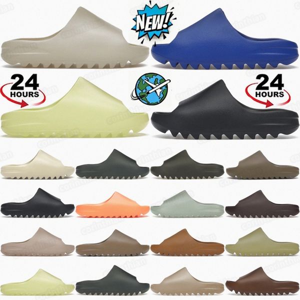 Designer slippers Slate Marine slides Grey Onyx slipper Dark Bone Azure Granite Flax Salt Resin Glow Green Ochre men Core mens womensPv4D#