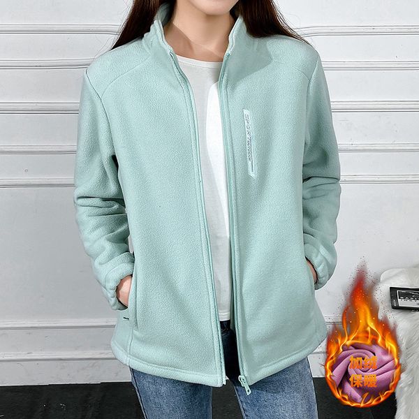 Couple&#039;s double-sided veet long sleeved outerwear, women&#039;s warm home clothes, student&#039;s thick fleece hoodie, can be worn outs