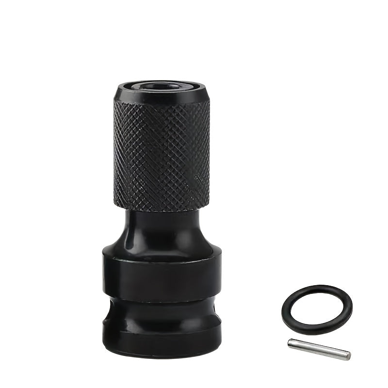 TEMU 1pc Electric Wrench Drill Bit Adapter With Hex Head, 1-2" To 1-4" Swivel Converter And Free Accessories (lever & Washer Included), Hex Head
