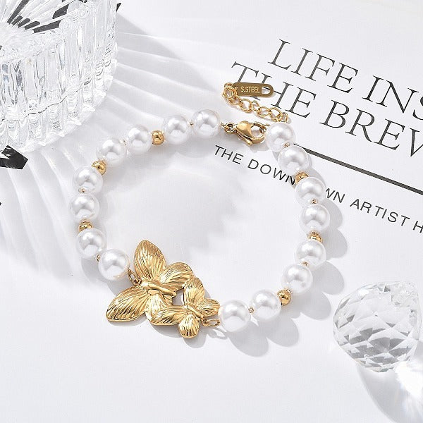 Bracelets à maillons en acier inoxydable 304 avec placage ionique (IP) pour femmes