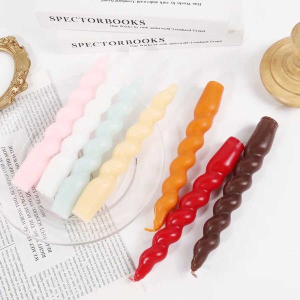 2pcs Ins Style Spiral Long Rod Candle Scented Candle Aromatherapy Soy Wax Candles Wedding Birthday Candle Party Home DecorationC241214
