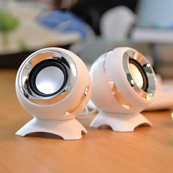 Mini Speaker Subwoofer Small Wireless Computer Speakers 4d Stereo USB Wired Desktop Multimedia Wire Control 3D Surround Notebook 240906