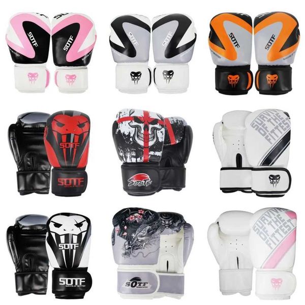 SUOTF MMA fighting Boxing Sports ather Gloves Tiger Muay Thai boxing pads fight Women-Men sanda boxe thai glove box TrainingXJ241024