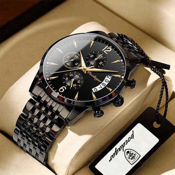 Watch POEDAGAR New Fashion Men Watch Waterproof Luminous Date Sports Watches Luxury Quartz Man Wristwatch Luxuri Male Clock +Box Z250207