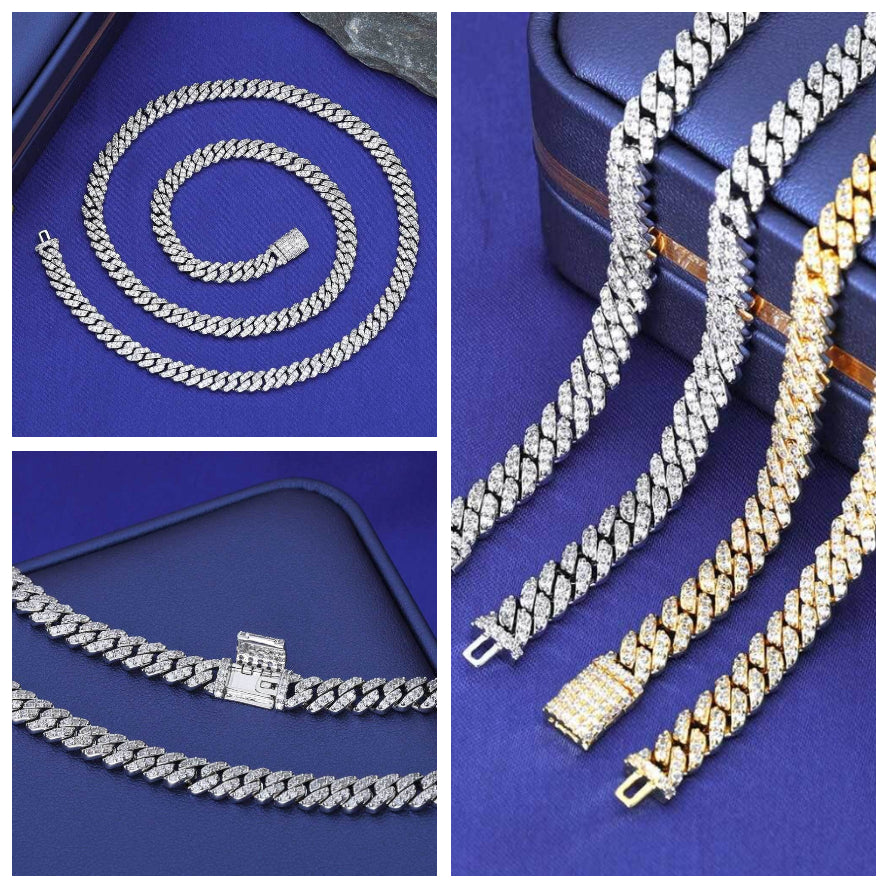 designer jewelry women necklace mens jewellery designer necklace Religious vvs diamond necklace mossanite chain 18K Gold Plated nacklaces moissanite