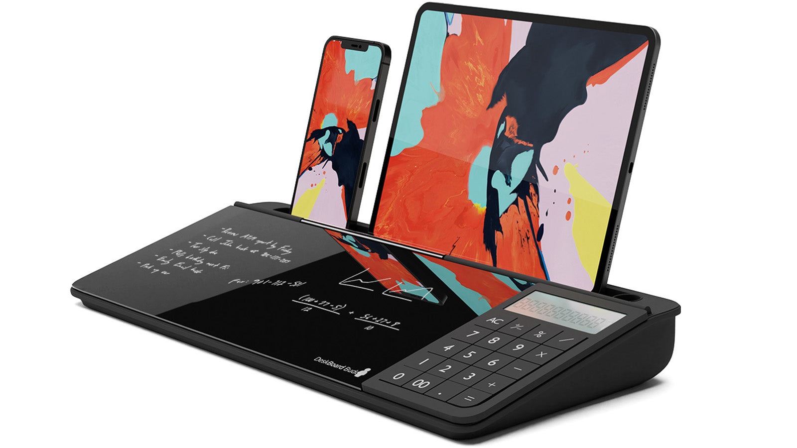 DeskBoard Buddy DeskBoardBuddy: Desktop Whiteboard Black - With Calculator