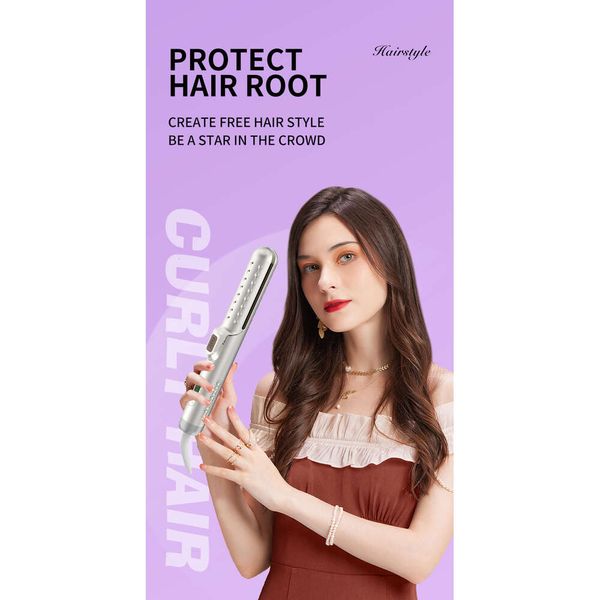 2 in 1 Professional Straight and Curl Tools Cool Airflow Styler Custom Hair Straightener Iron