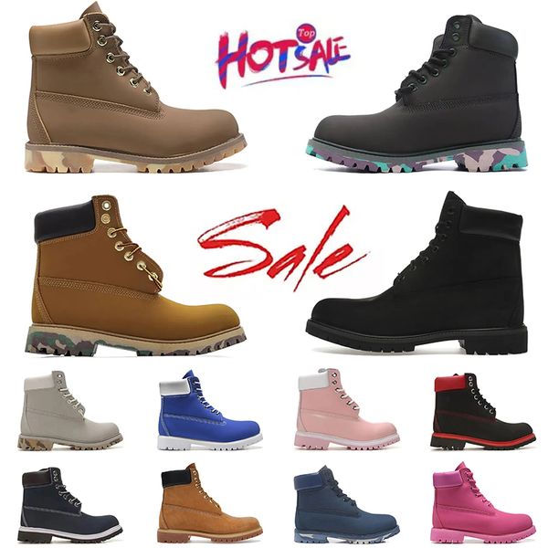 Classic Martin Cowboy Cowgirl Designer Hiking Shoes Womens Mens Luxury Waterproof Leather Winter Boots Platform Motorcycle Military Pink Out