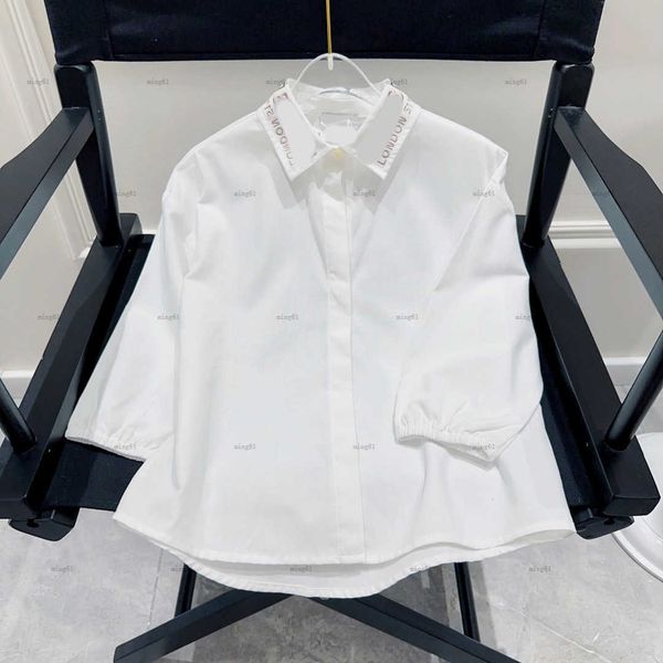 Brand designer Kids Clothing Elastic cuffs design Baby Shirt Size 100-150 CM Solid color Summer Blouses Fashion children shirt