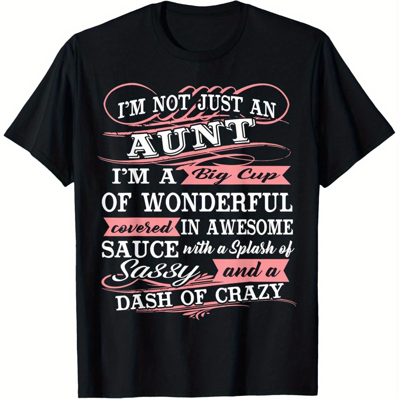 TEMU I'm A Of Wonderful Funny Aunt Gift Tee T-shirt, Tops Short Sleeve, Street Style Short Sleeve Tee, Fit Men's Tee, Crew Neck Tee, Ultra Soft,