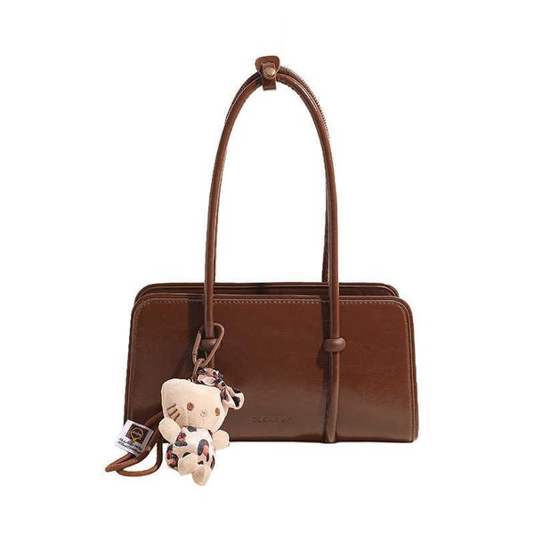 This years popular trend is niche underarm bags for women high-end oil sensitive wax leather handbags single shoulder crossbody tote bags X2