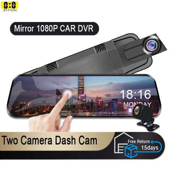 Other Electronics Mirror Camera for Car Touch Screen Video Recorder Rearview mirror Dash Cam Front and Rear Camera Mirror DVR Black Box J230