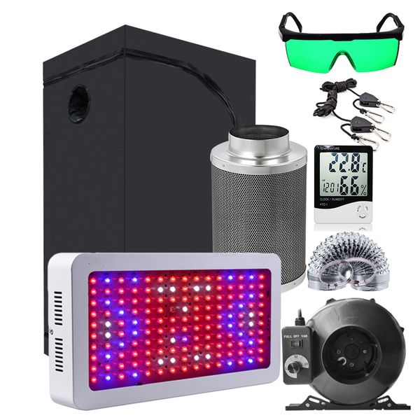 Growing System Grow Lights Plant Tent Room Complete Kit Hydroponic Led Grow Light With Carbon Filter Air Fan For Plantwork place kitchen bat