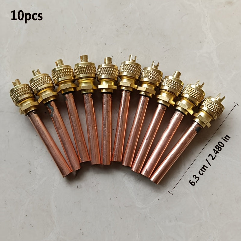 TEMU 10pcs-5pcs Of Air Conditioning And Refrigerator Refrigerant Filling Valve, Refrigeration Parts Filling Valve, Refrigerator Filling Nozzle,