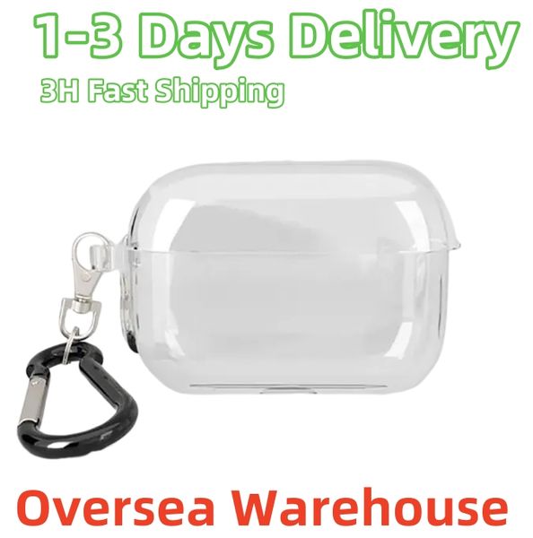 USA And Eu Warehouse For Airpods pro 2 4 air pods 2 3 4 Earphones Bluetooth Headphone Accessories Solid Transparent Cover Wireless Charging