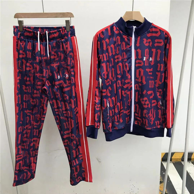 Mens Sweatshirt Designer tracksuit Sweatpants Set 2-in-1 Streetwear Casual Pants Zip Jacket Sweatshirts Standing Collar Long Sleeve