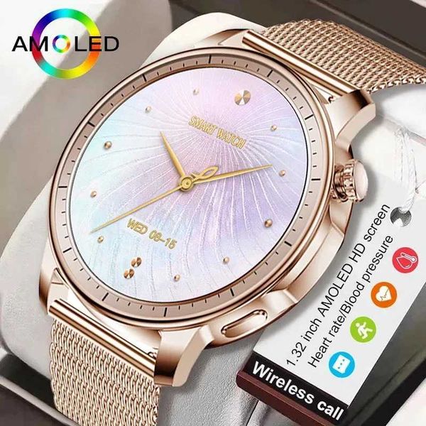 New Fashion Smart Watch Women AMOLED HD Screen Sports Tracker Health Monitoring IP67 Waterproof BT Call smart watches T241213