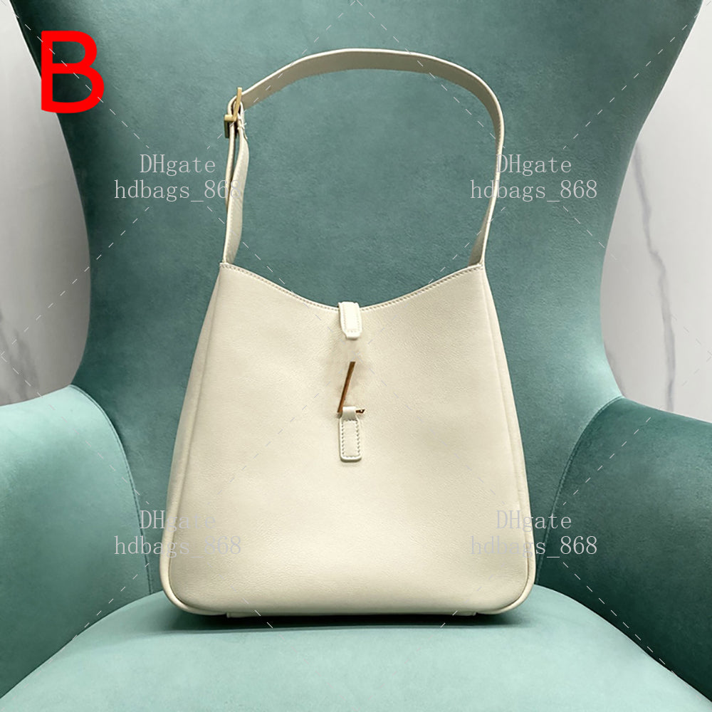 Bags 10A Large Shoulder bags Calfskin Leather Making Mirror 1:1 quality Designer Luxury bags Fashion Tote bag Bucket bag Handbag Woman Bag SMALL Wit