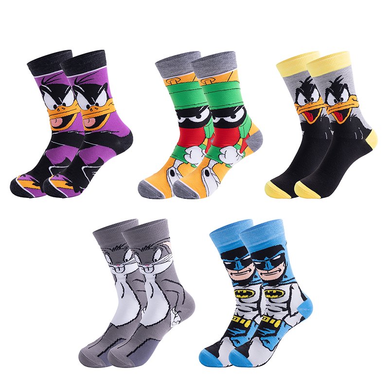 Wholesale Custom Cartoon Movie Character Socks for Men & Women - Sports Leisure Design
