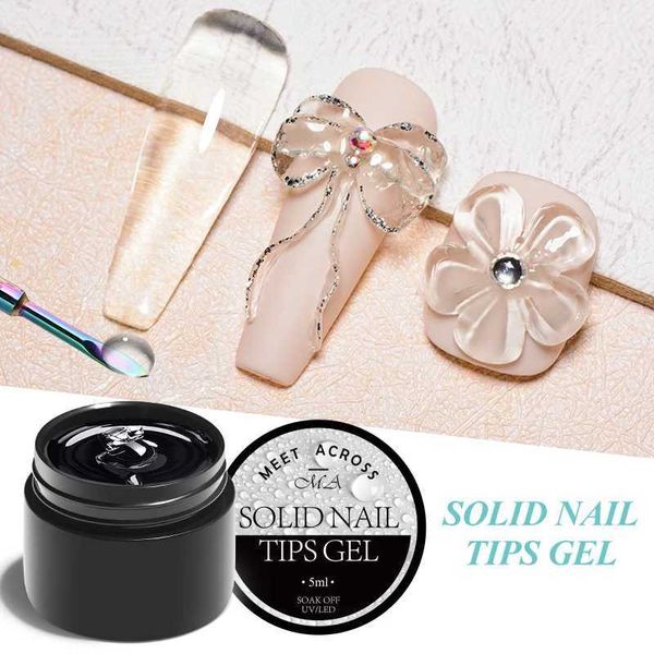 7ml Solid Extension Gel Nail Polish Non Stick Nail Tips Gel For Acrylic Nail Extension Nail Art 3d Carving Flower GelXJ240822