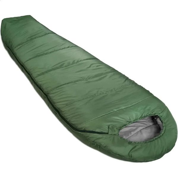 Sleeping Bag for Camping and Hiking 3Season 20 Degree F Mummy Olive Green Outdoor Cotton Winter Warm Bags 240820