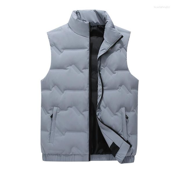 Men&#039;s Vests Men&#039; Sleeveless Vest Jackets Winter Fashion Male Cotton-Padded Coats Men And Women Stand Collar Warm Waistcoats Clothi