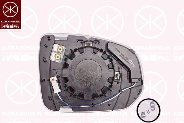 Mirror Glass, exterior mirror KLOKKERHOLM 90561063