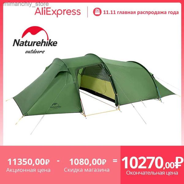 Tents and Shelters Naturehike Opalus 2 3 4 Tent 2 3 4 Person Hiking Tent 4 Season Tent Ultralight Family Travel Tent 20D Waterproof Camping