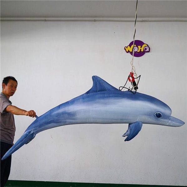 3 Meters 10ft length Inflatable Dolphin Inflatables dolphin With Blower and For Nightclub Ceiling or Aquarium Decoration 68754