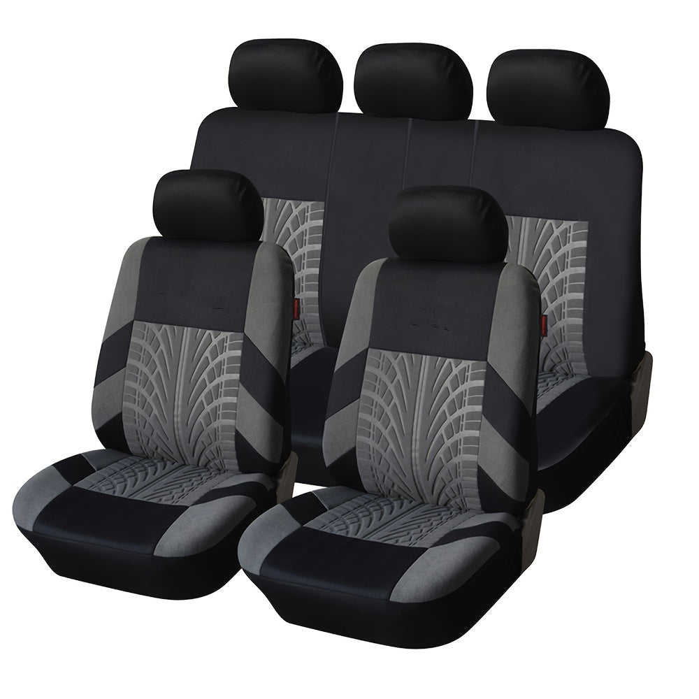 TEMU Car Seat Covers Full Set Front Split Rear Bench For Car Universal Cloth Suv Sedan Van Automotive Interior Covers Airbag Compatible