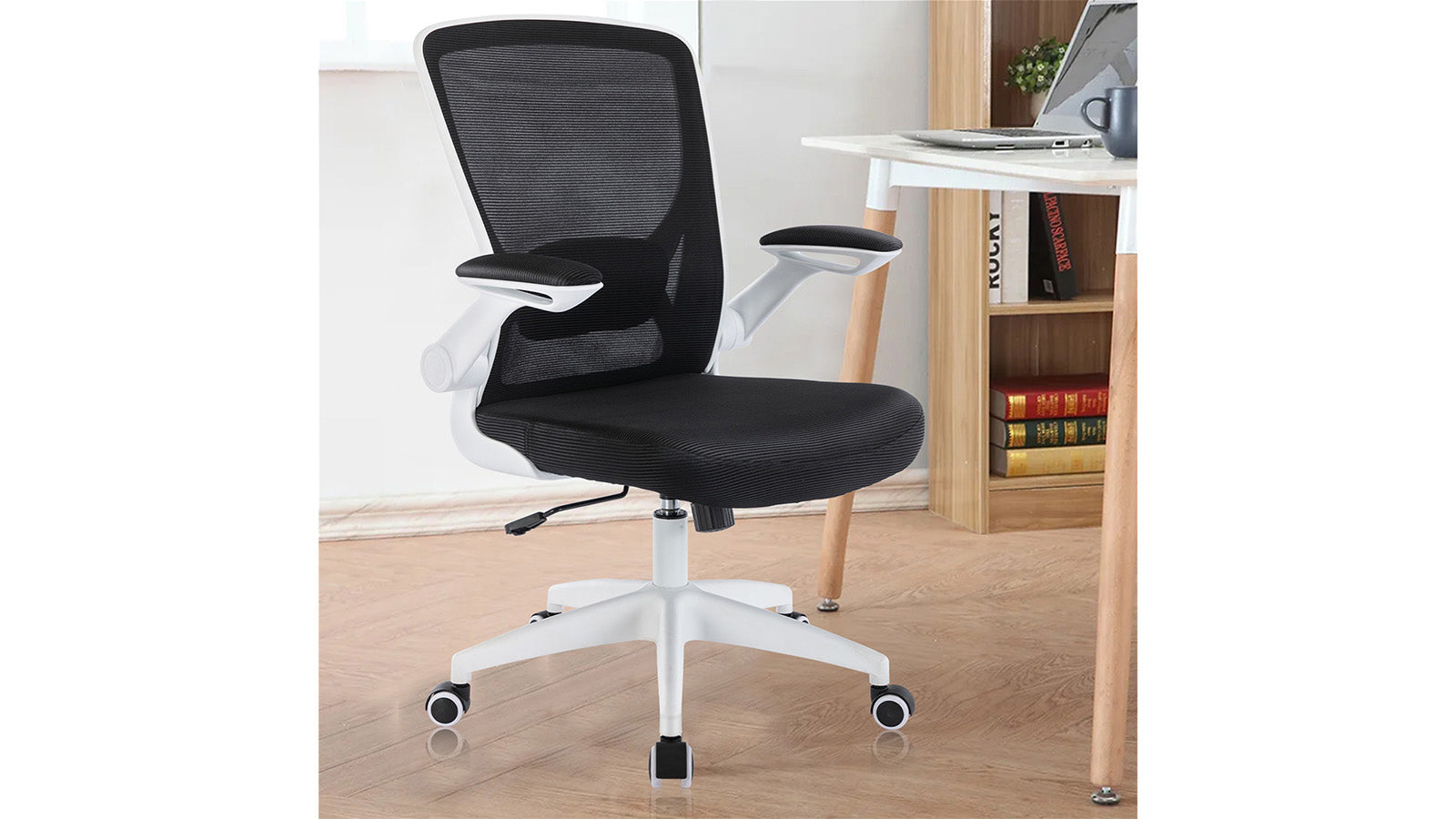 Kerdom Office Chair: Adjustable Armrests White