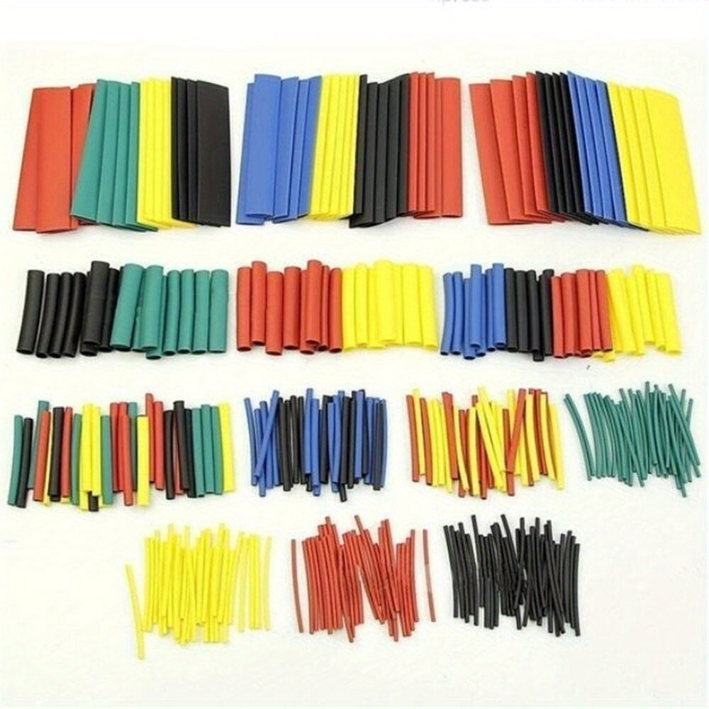 TEMU 82pcs Heat Shrink Tubing Assortment Kit - Waterproof & Durable Pvc Sleeving For Electrical Connections, 2:1 Shrink Ratio, Ideal For Wire