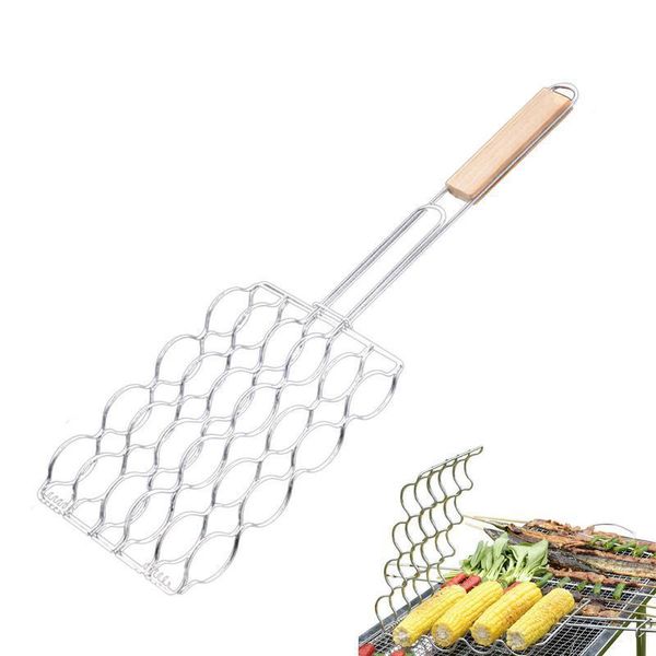 BBQ Grills Corn Grilling Basket Portable Barbecue On The Cob Grill For Outdoor Camping Cooking Fish 230706