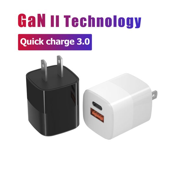 33W GaN Power Adpater USB Type C EU US Wall Charger Universal Travel Adapter Portable Mobile Phone Fast Chargers for MacBook Pro-Air Laptops