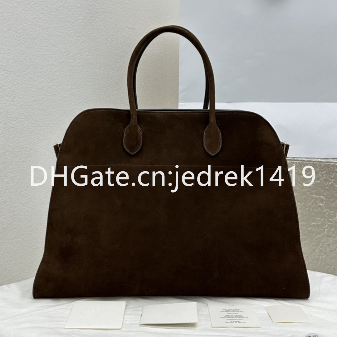 Margaux Designer Bag Women Luxury Handbags Large Capacity Ladies Shopping travel tote bag 10A mirror quality Suede and calfskin Hand stitching Work