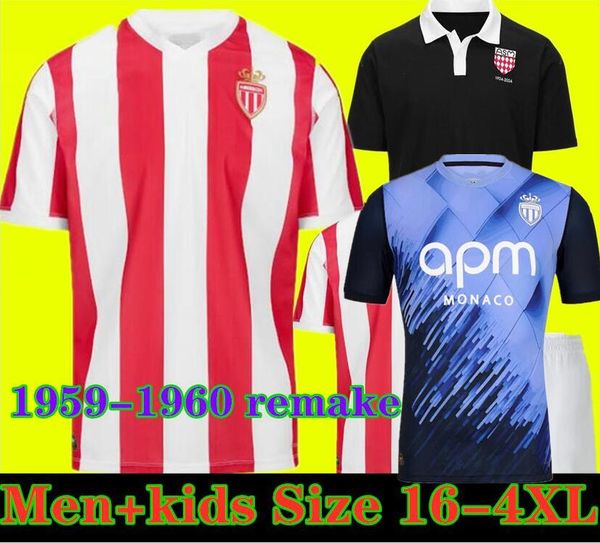 24 25 Monaco Soccer Jerseys Retro 24 25 Football Shirts BEN SEGHIR MINAMINO ILENIKHENA BALOGUN ZAKARIA 2024 2025 Fans Player Verison EMBOLO