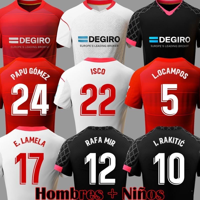 22 23 ISCO Sevilla FC soccer jersey LAMELA PAPU GOMEZ football shirts I.RAKITIC L.OCAMPOS J.NAVAS SUSO MUNIR Y.EN NESYRI 2022 2023 RAFA MIR Menkits
