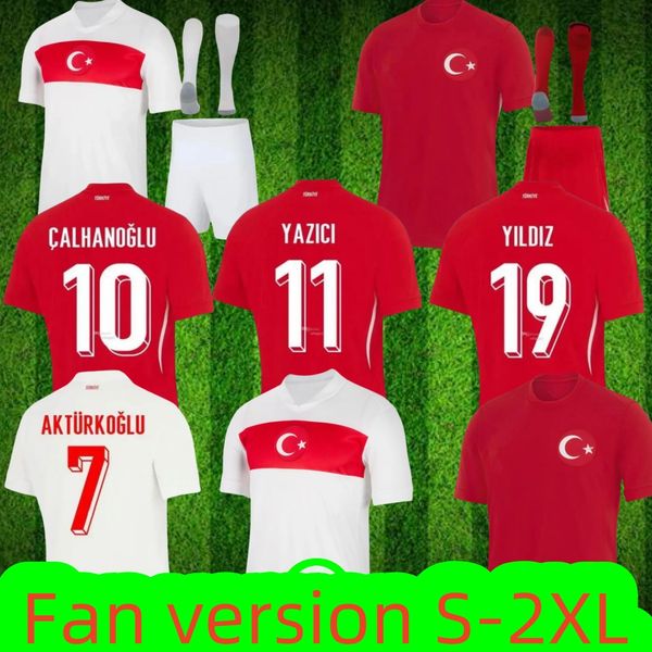 New model 1: 1 Turkish Soccer Jersey 2024 EURO Cup Turkey National Team Home Away Demiral Kokcu Yildiz Enes Calhanoglu Football Shirts