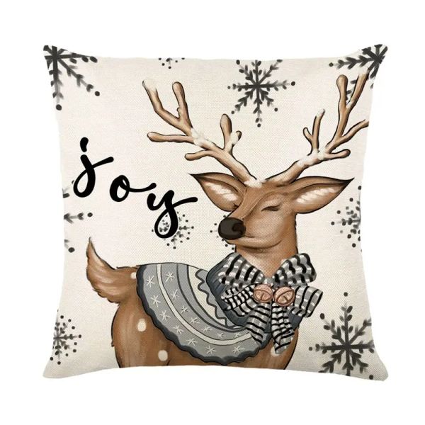 40-45-50-60cm Christmas Throw Pillow Covers Ornament Balls Xmas Presents Throw Pillowcase for Sofa Couch Home Decor Pillow Case