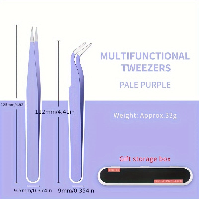 TEMU Nail Art Tweezers Set, Nail Picker Tool, Nail Sticker Tweezers, Decal Decor Picker, Nail Foil Tweezers Picker !