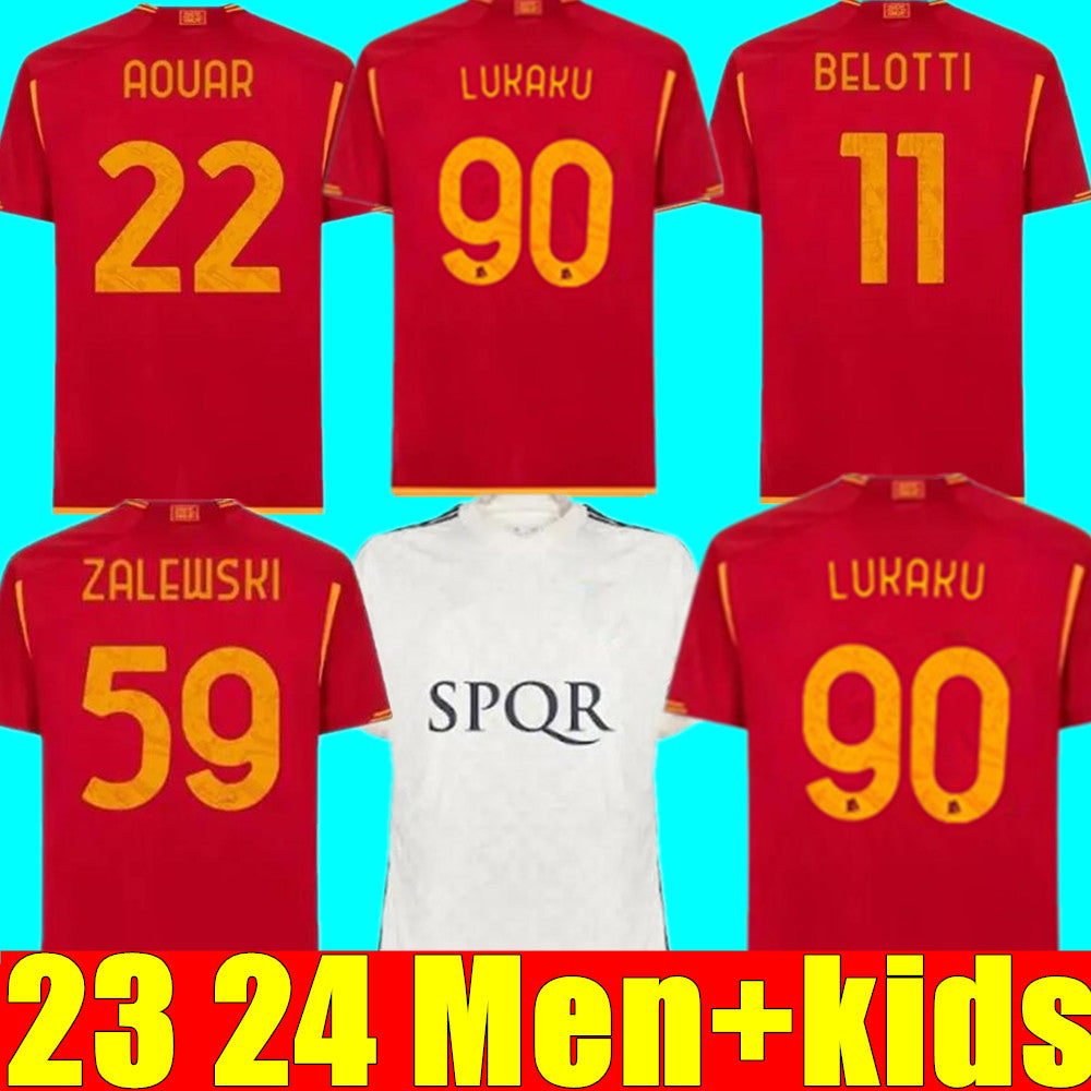 23 24 new season DYBALA away romas Soccer jerseys maglia Pellegrini belotti CELIK LUKAKU Abraham Football shirts MANCINI KUMBULLA men kids kit SHAAR
