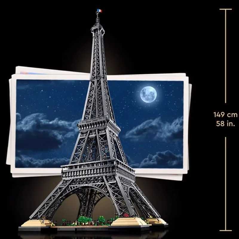 Qing wang 15M Eiffel Tower 10001pcs PARIS Architecture Model Building Block Brick Kit Adult Children Toy Gift Set Z250915