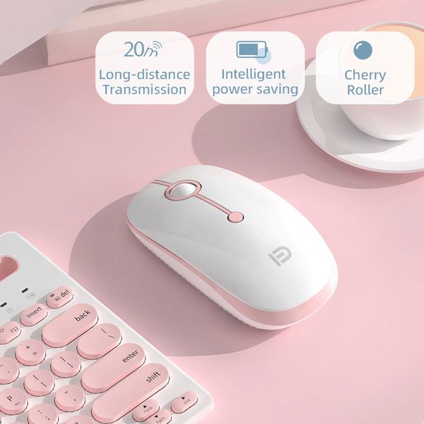 Mice FuDe 2.4G Bluetooth dual-mode charging wireless mouse cute computer laptop office mute silent