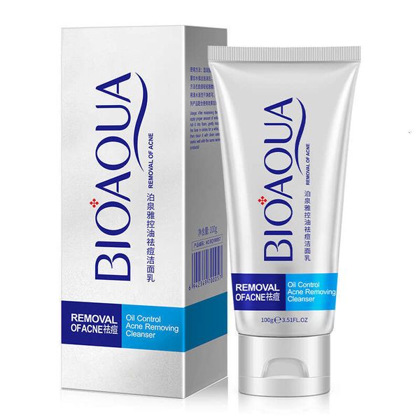 Bioaqua Acne Treatment Facial Cleanser Black Head Remove Oil-Control Deep Cleansing Foam Shrink Pores 100g