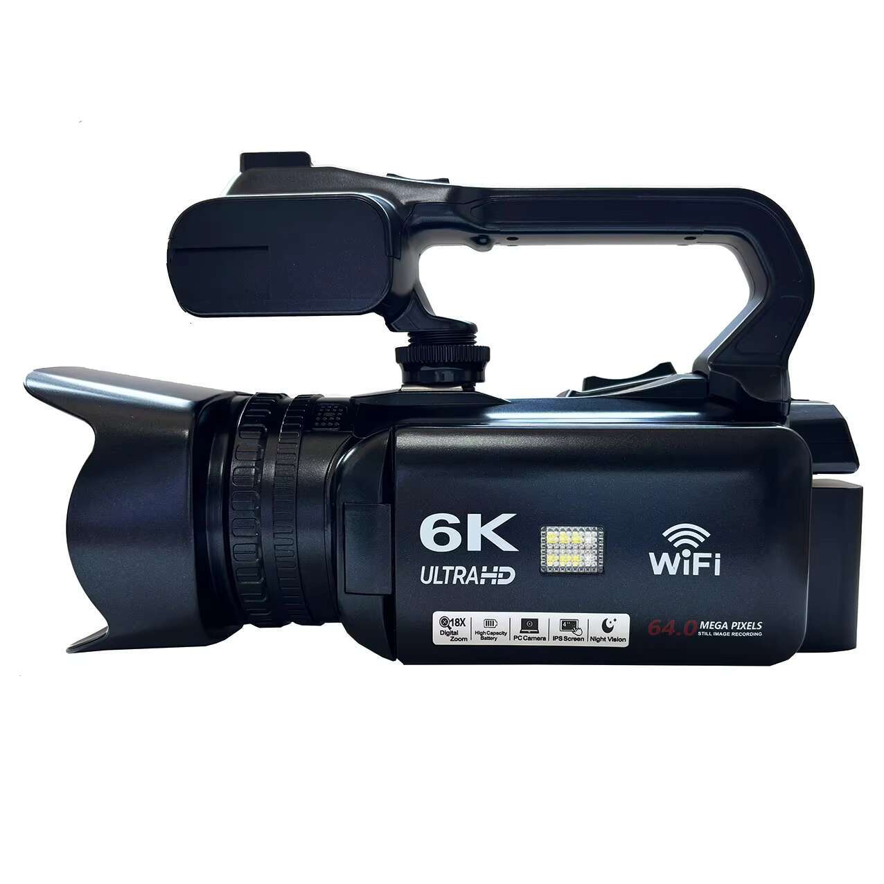 6K Video Camera 4.0 IPS Screen Night Vision 18X Digital Zoom for YouTube Live Streaming Vlogging